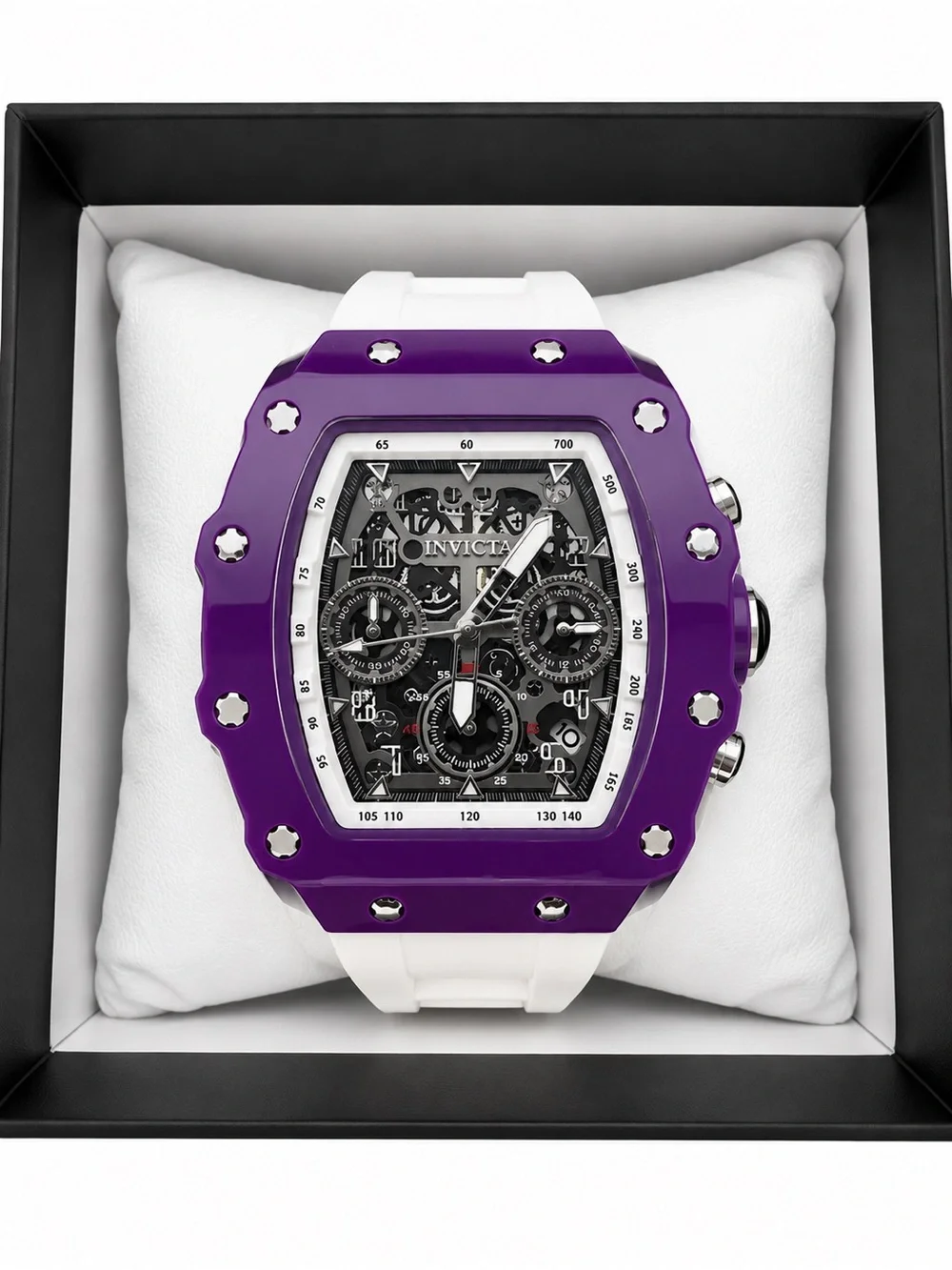 Invicta Model 69812 Purple and White Chronograph Watch